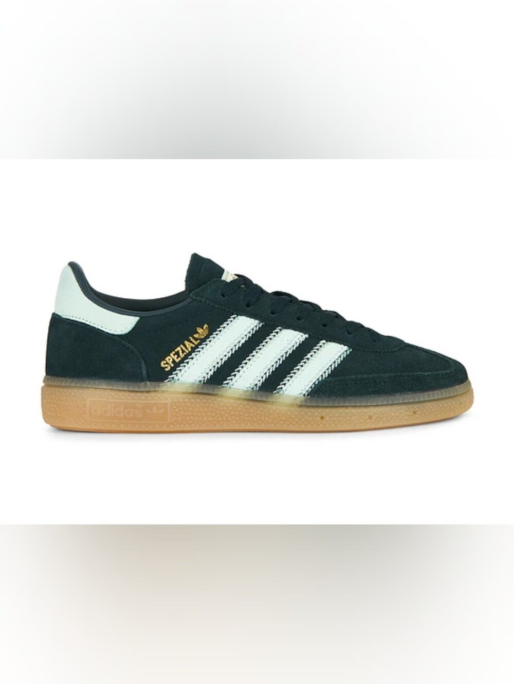 adidas Spezial Suede Sneaker in Forest Green with White Stripes